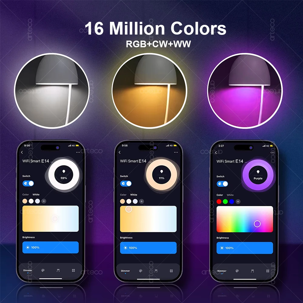 EWelink E14 Led Bulb WiFi Zigbee، مصباح شمعة قابل للتعتيم 3000-6500k RGB، يعمل مع Alexa Amazon Google Home Yandex Alice Smartthing