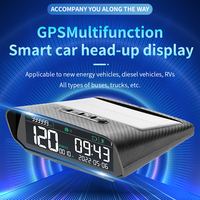 Solar HUD GPS Car Head Up Display X100 Wireless Speedometer Display Speed Satellite Time Date Auto Adjust Screen Brightness Car