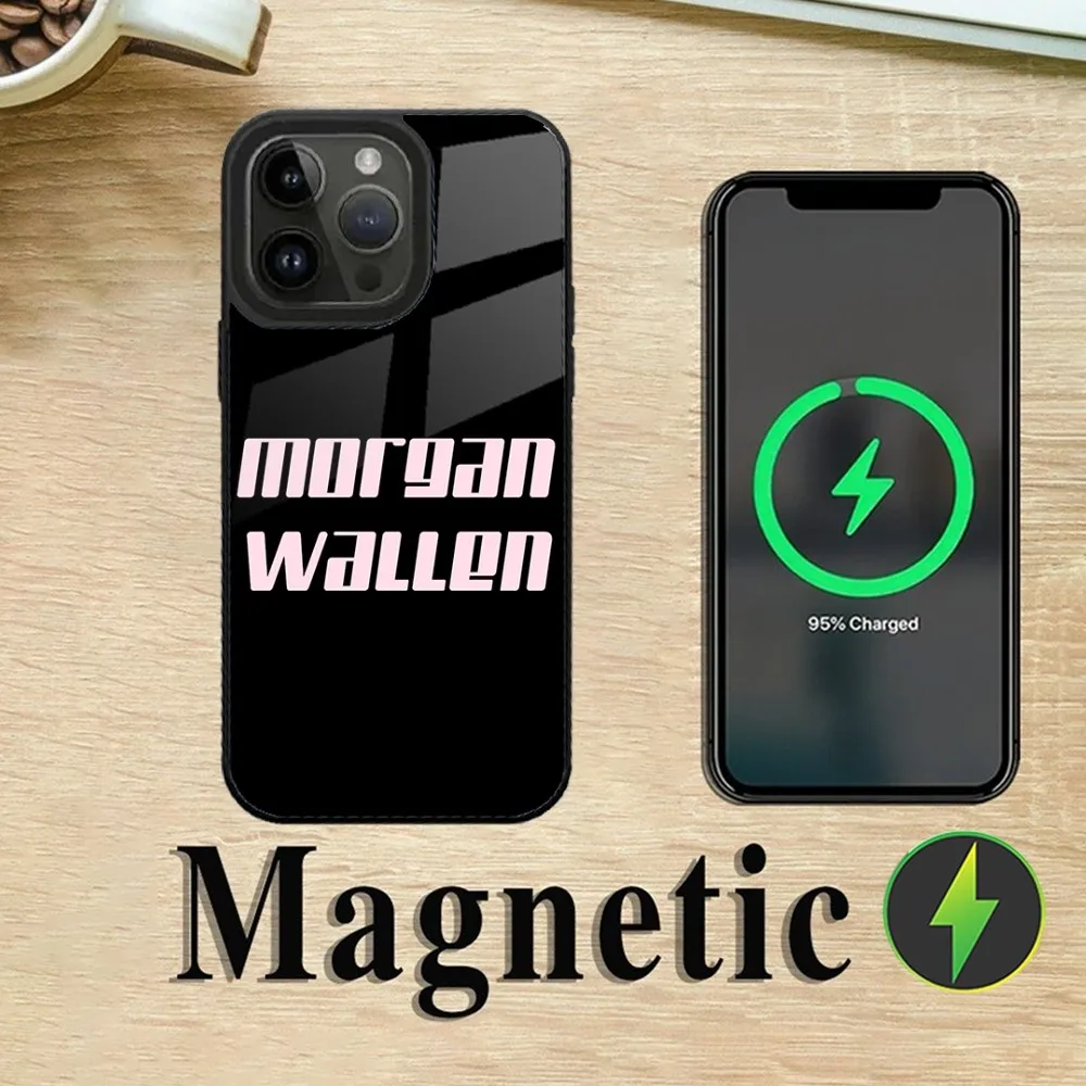 Singer M-Morgan W-Wallen Phone Case For iPhone 16,15,14,13,12,11,Plus,Pro,Max Mini Magsafe Magnetic Wireless Charging