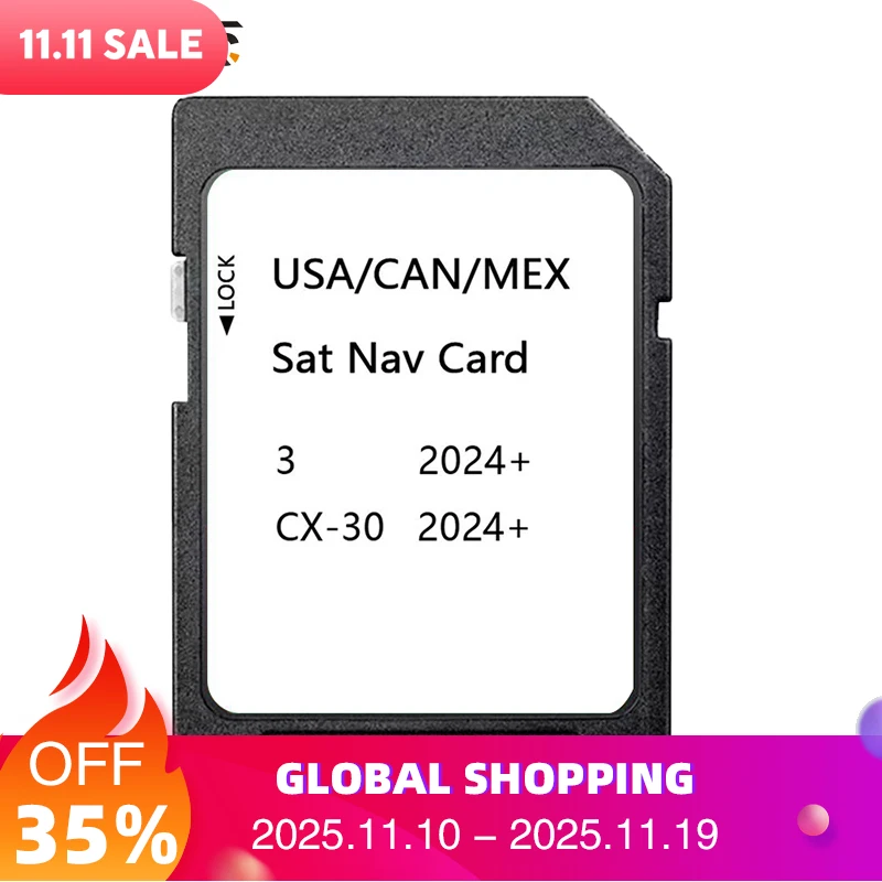 

GPS Accessories for Mazda 3/CX-30 2024 Vehicle Upgrade Navigation Media USA Canada Mexico Map SD Card 16GB Sat Nav North America