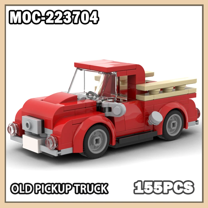 

MOC-223704 Классический стиль автомобиля старый пикап строительный блок модель набор кирпичей креативные маленькие частицы миниатюрные DIY подарки 155 шт.