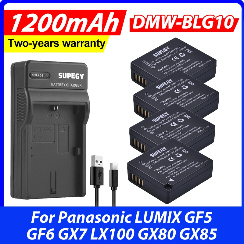 

Аккумулятор для камеры DMW-BLG10 DMW-BLE9 BP-DC15 BPDC15 + зарядное устройство для Panasonic LUMIX GF5 GF6 GX7 LX100 GX80 GX85