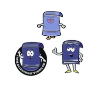 Comedy Anime Magic Towel Toweliie Enamel Pins I Have No Idea What's Going On Brooch Decorative Backpack Lapel Badge Jewelry Gift