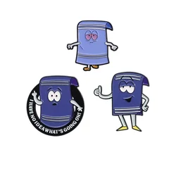 Comedy Anime Magic Towel Toweliie Enamel Pins I Have No Idea What's Going On Brooch Decorative Backpack Lapel Badge Jewelry Gift