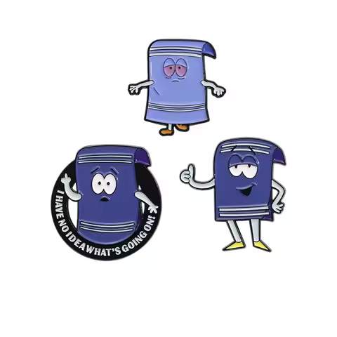 Comedy Anime Magic Towel Toweliie Enamel Pins I Have No Idea What's Going On Brooch Decorative Backpack Lapel Badge Jewelry Gift