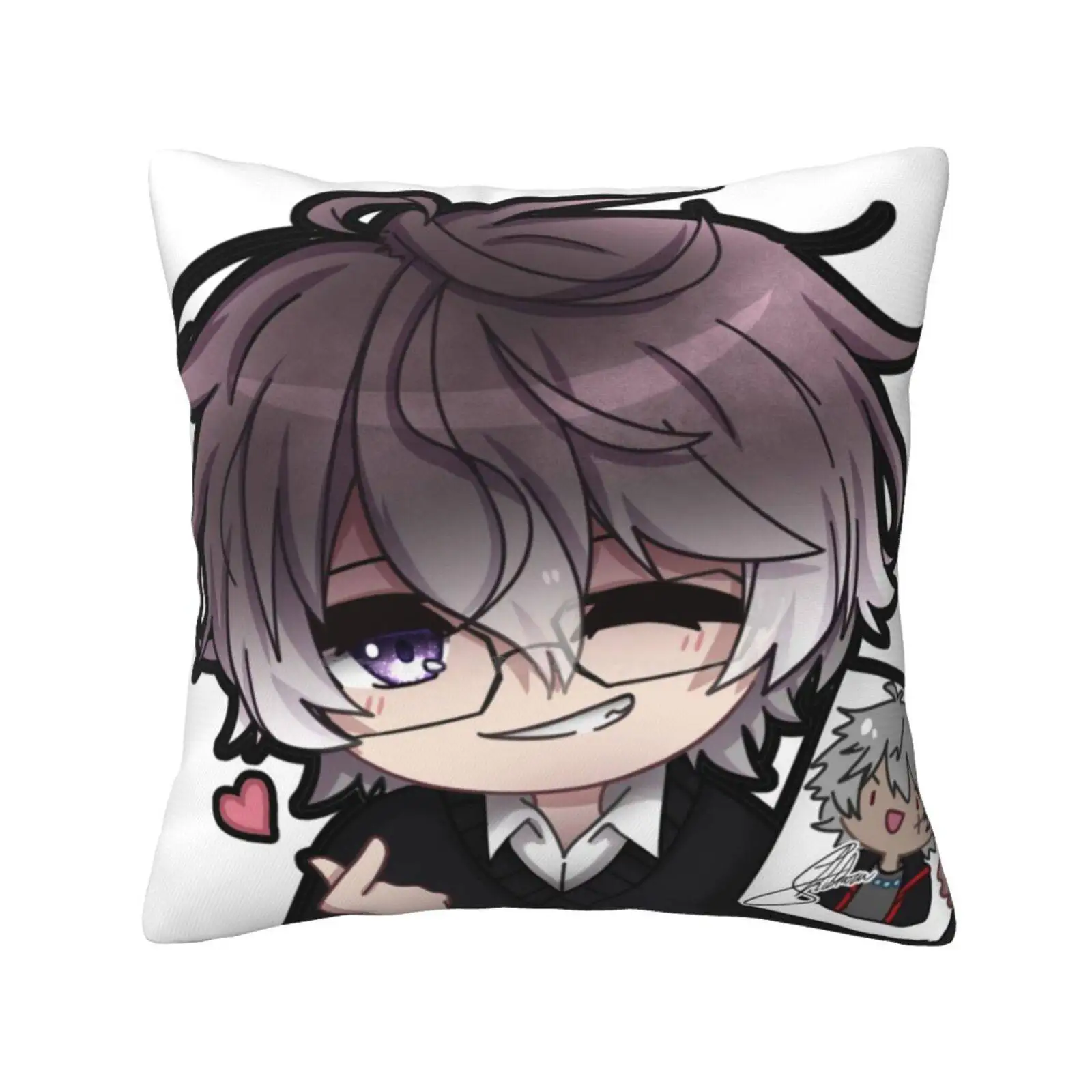 Shiharu With An Orphy Drawing Pillow Cover Hug Pillowcase Cute Anime Manga Chibi Vartist Shiharu Orphy Virtual Original