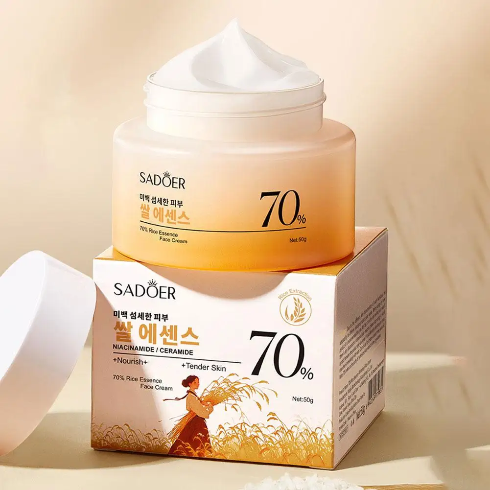 SADOER كريم الأرز مصل كريم تبييض الوجه ترطيب ترطيب مكافحة الشيخوخة الوجه جوهر مستحضرات التجميل العناية بالبشرة الكورية