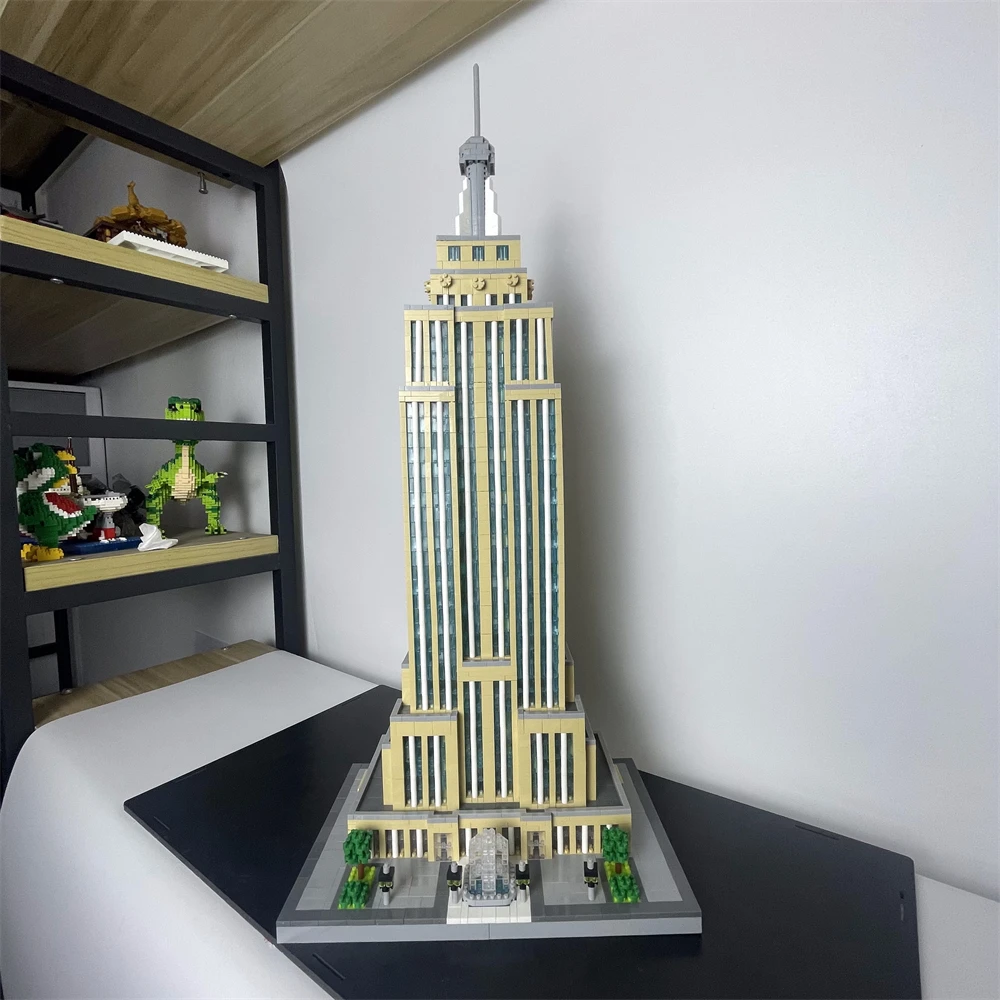 Empire State Building Micro Mini Building Blocks Toys–Landmark Architecture Model,Home Décor,Perfect Educational Toy for Kids