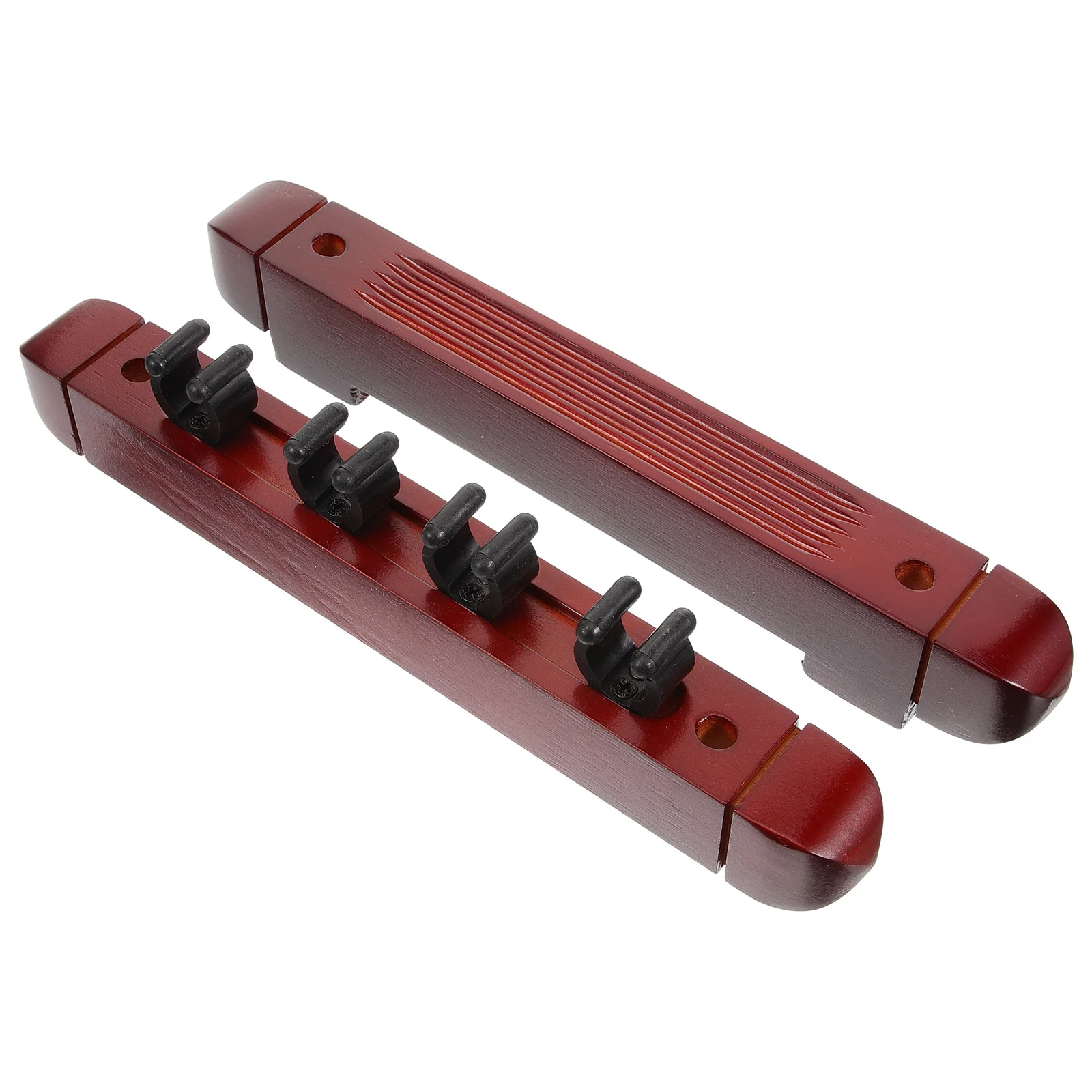 1Set Rak Penyimpanan Tongkat Biliar Kayu Multi-Slot untuk Dinding, Tempat Penyimpanan Tongkat Biliar yang Tahan Lama, Rak Organizer Tongkat Biliar