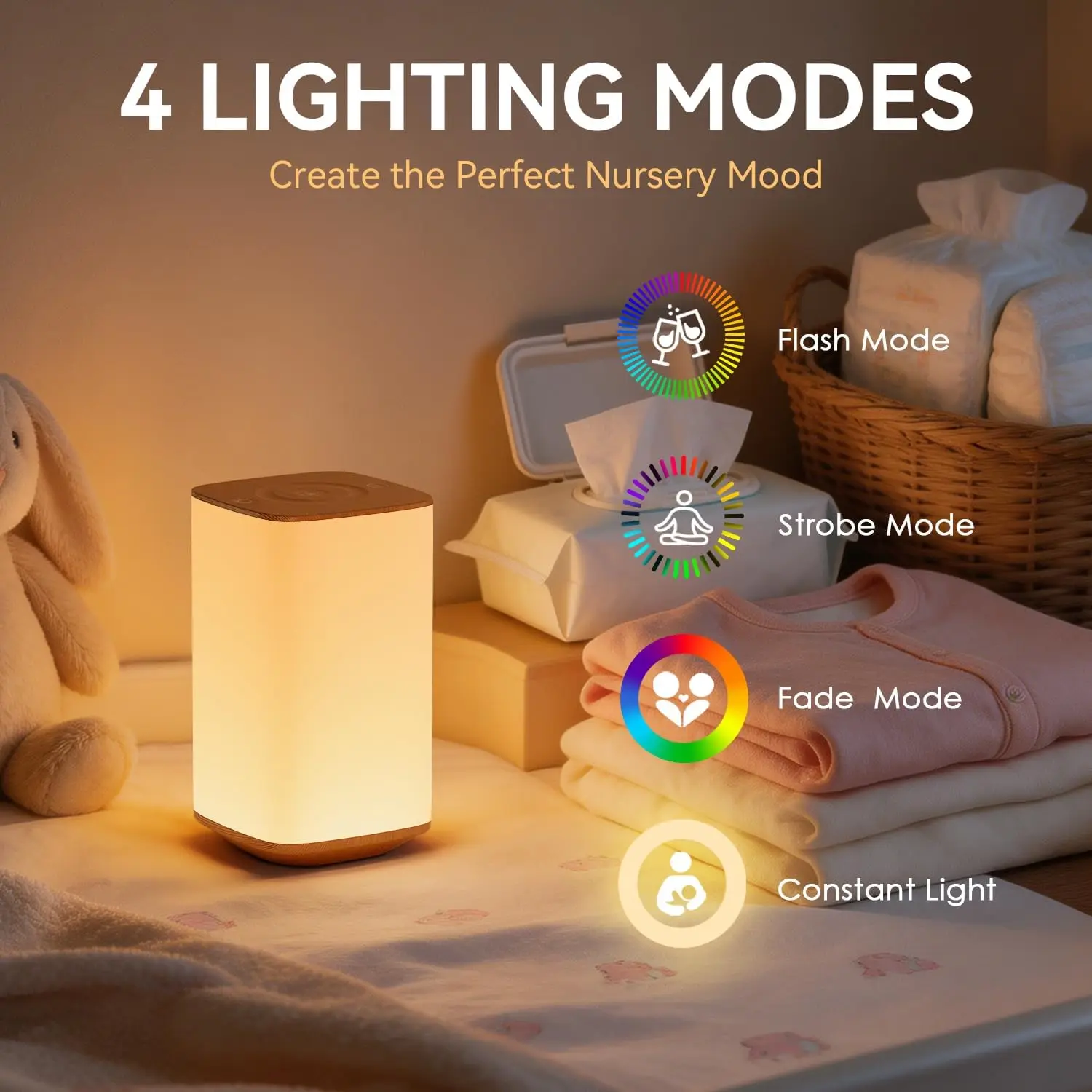 RGB Desk Lamp,Touch&Remote Control Dimmable NightLight with Timer,Rechargeable Ambient Lamp for Room Decor,Holiday Birthday Gift