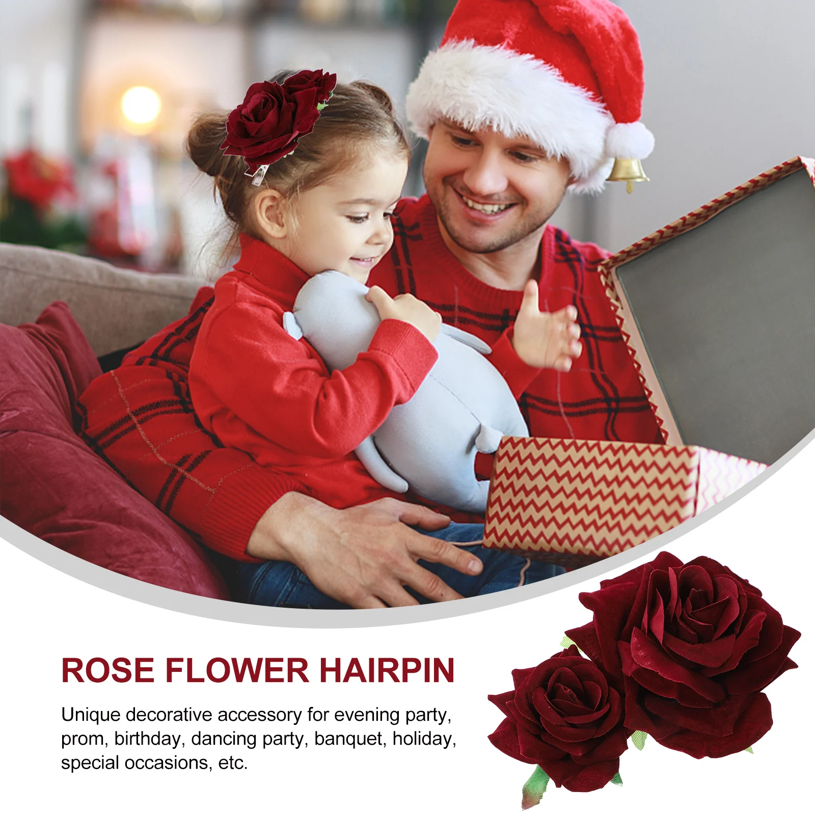 

1pc Rose Flower Hair Clip Flannel Fabric Wedding Bridal Accessory For Bride Bridesmaid Groom Prom Party Banquet Decorative Pin