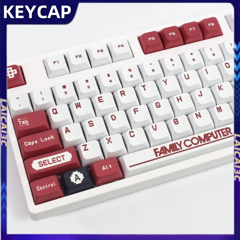 Red White Machine Theme Keycaps Pixel Style Xda Highly Cartoon Personalized Mechanical Keyboard Holiday Gift Collectibles Keycap
