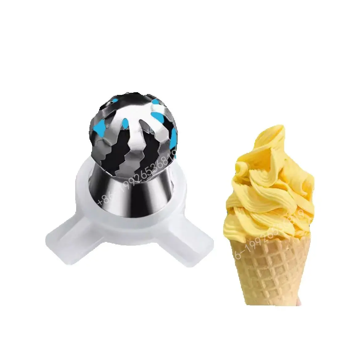 

1pc Stainless Steel Flower Shaped Nozzle Petal Style Soft Serve Ice Cream Machine Accessory Mind The Nozzle Size