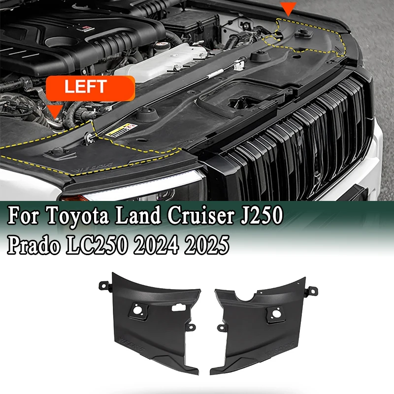 

For Toyota Land Cruiser J250 Prado LC250 2024 2025 Front Cabin Engine Interior Side Cover Cabin Protection Plate Cover Shield