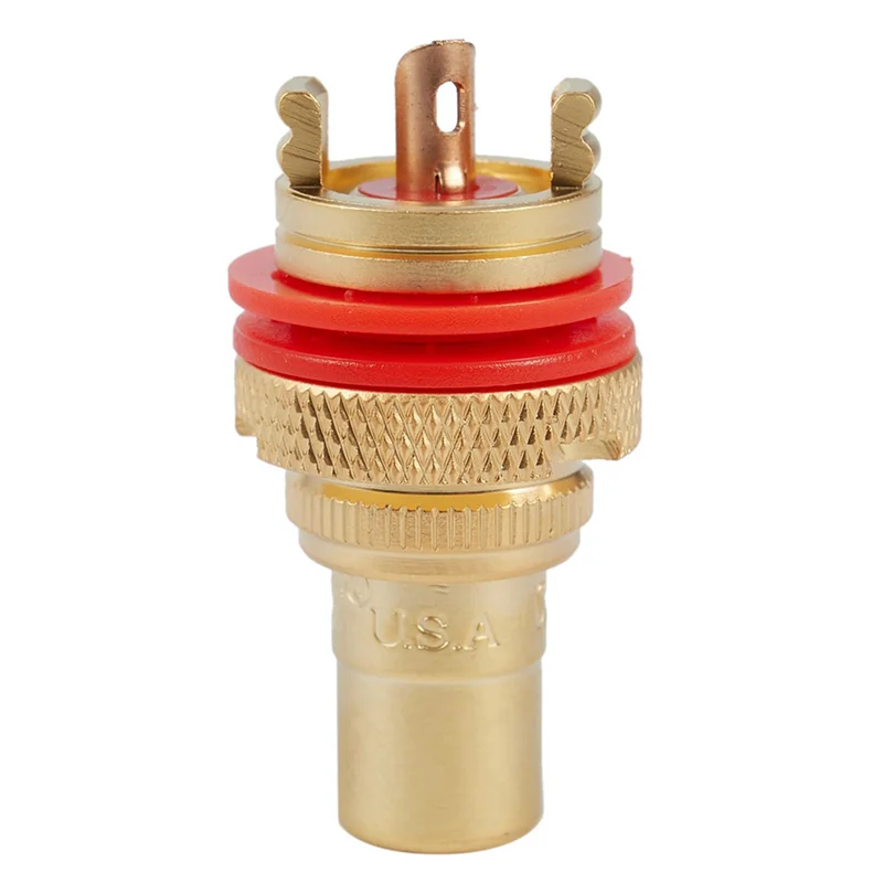 

32 X CMC Gold Plated RCA Phono CHASSIS SOCKETS Female Professional AMP HIFI RCA Socket Gold Plated Lotus Female Seat-New