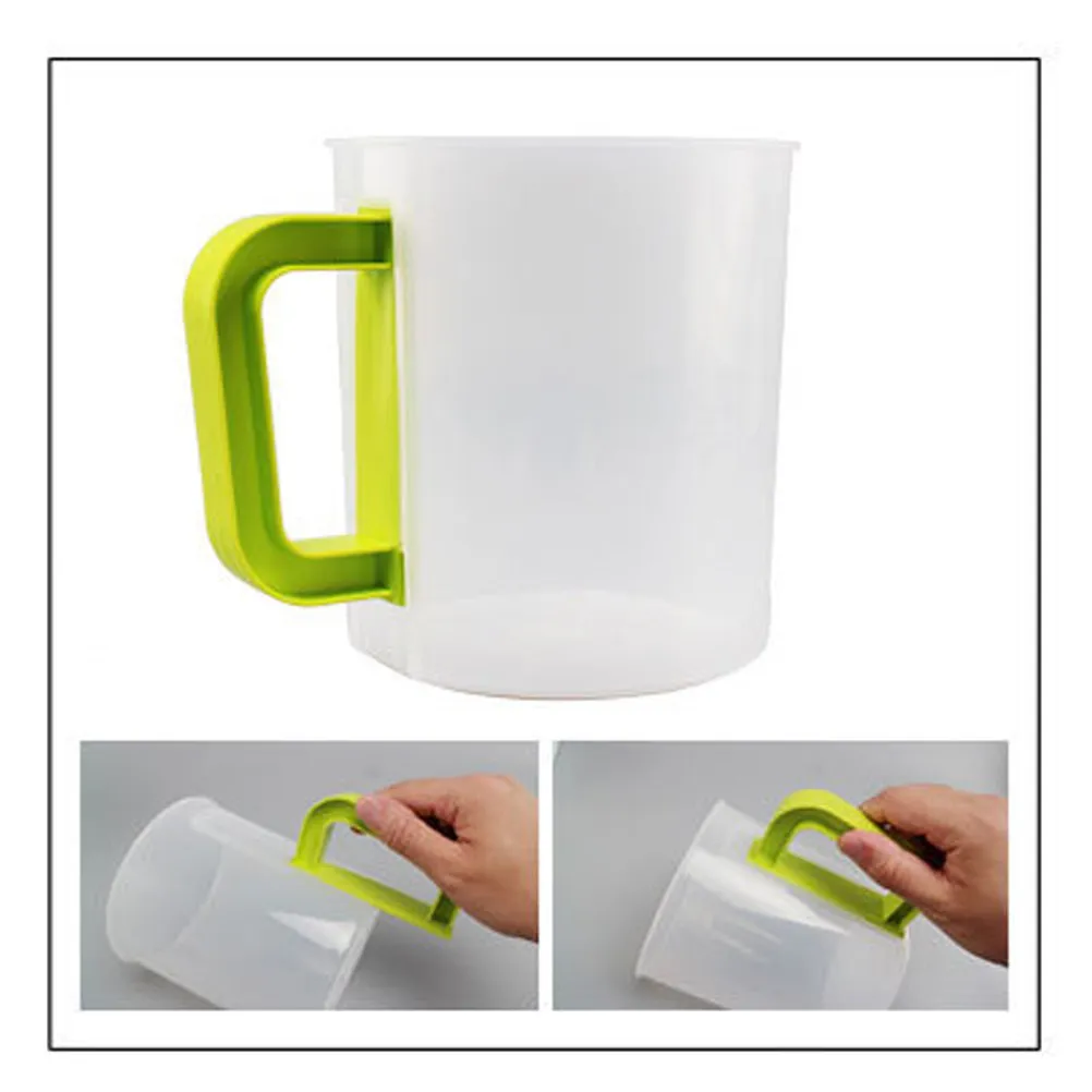 1Set 1.5L Plastic Soy Milk Strainer Filter Cup with Pressing Rod Brush Multi-Functional Milk Filter for Soybean Nut Oat Coconut