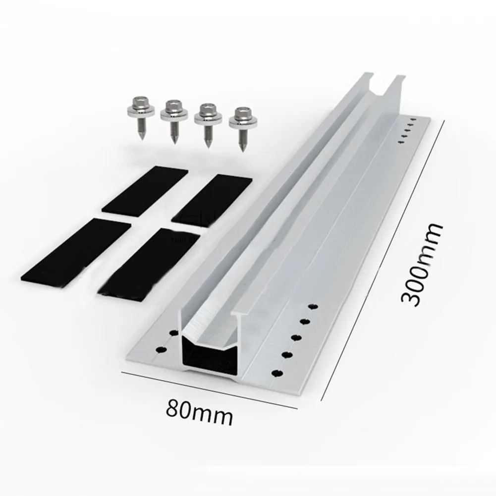 1Set Solar Mounting Rails Indoor/outdoor Silver Useful Automotive Backup Bracket Commercial Electronics Irrigation