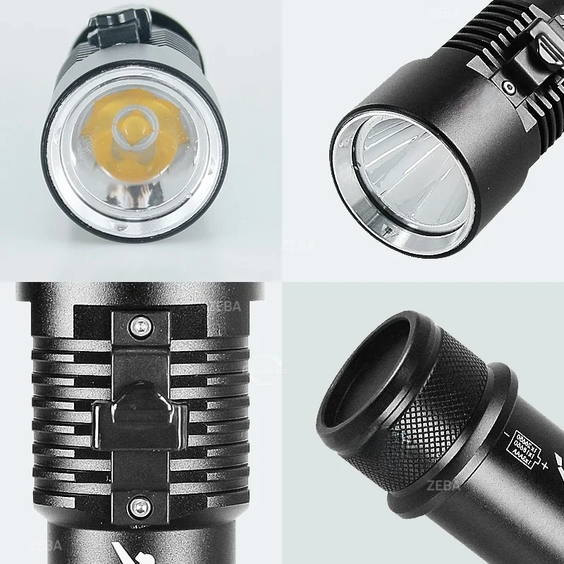 Powerful XHP199 LED Diving Flashlight Underwater Professional Diving Flashlight IPX8 Waterproof Scuba Dive Torch Fishing Lantern