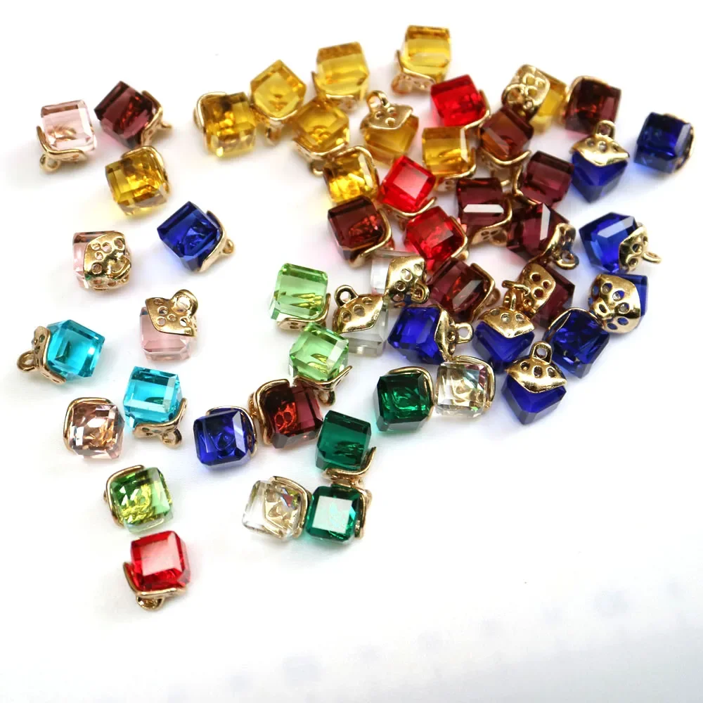 10 Stück/Set Strass-Kristallknöpfe für Hemden, 12 Farben, Glas-Herzknöpfe, Kleidungsdekoration, Schmuckzubehör, Anhänger – Detail 25