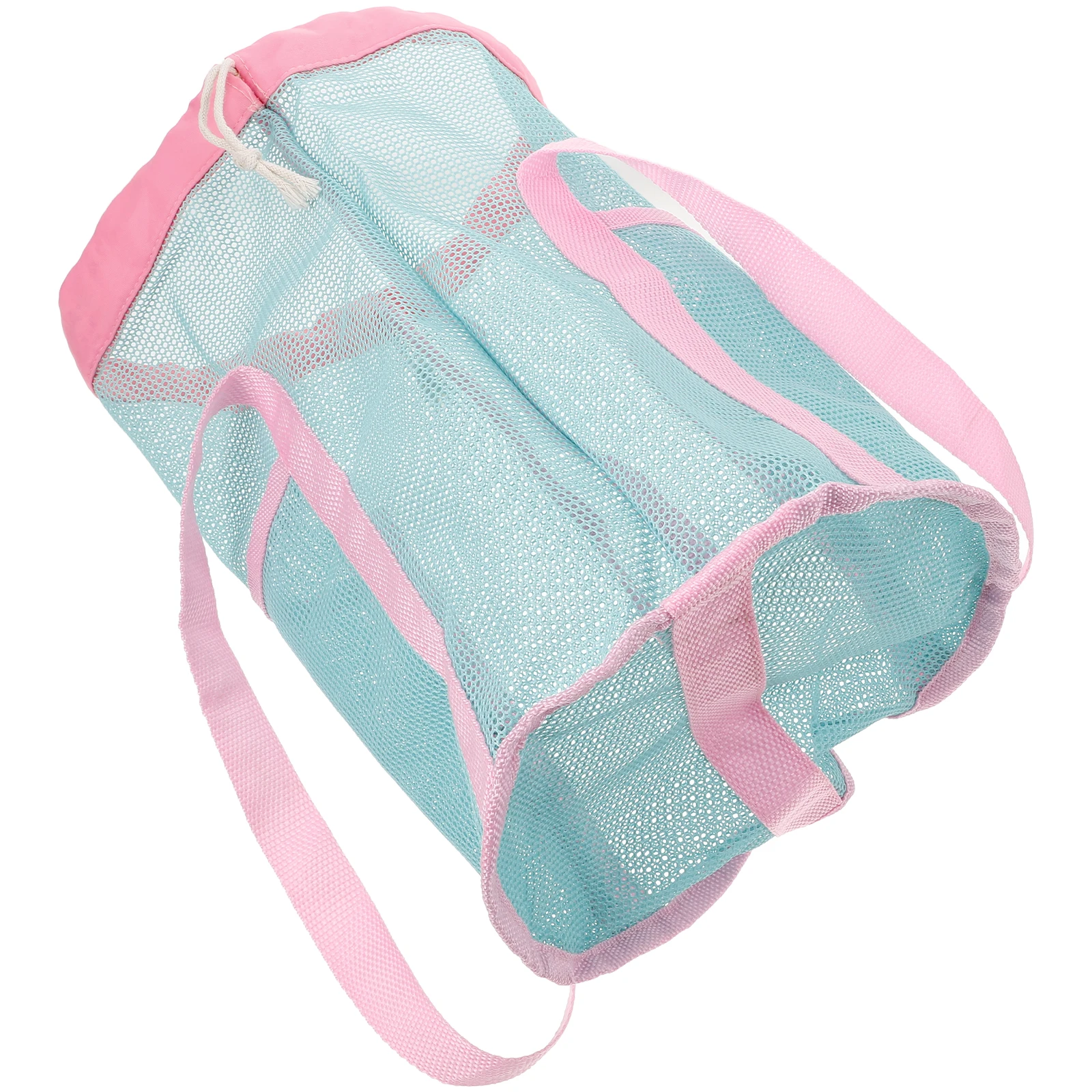 

Lovely Kids Beach Bag Drawstring Mesh Bag For Sand Pool Carrying Storage Lightweight Student Organizer Pouch