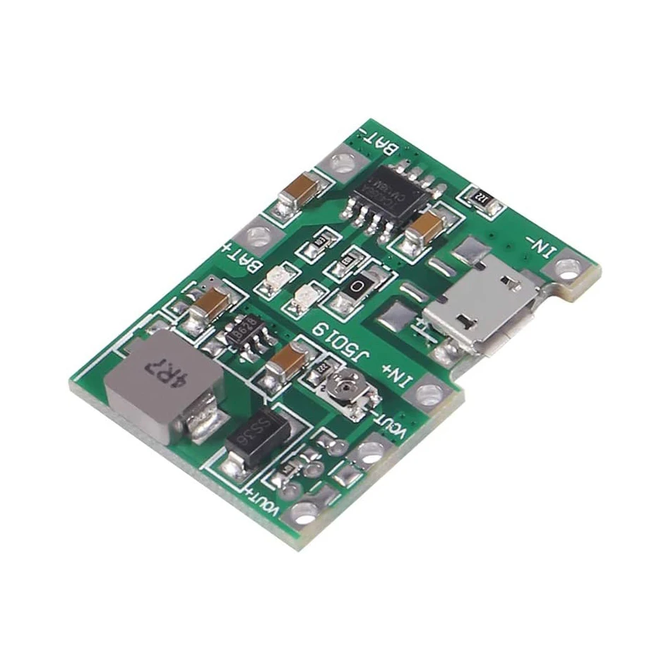 2A USB 18650 Lithium Li-ion Battery Charger Module Boost 3.7V to 5V 9V 12V Adjustable DC-DC Step Up Boost Module TP4056 DIY Kit