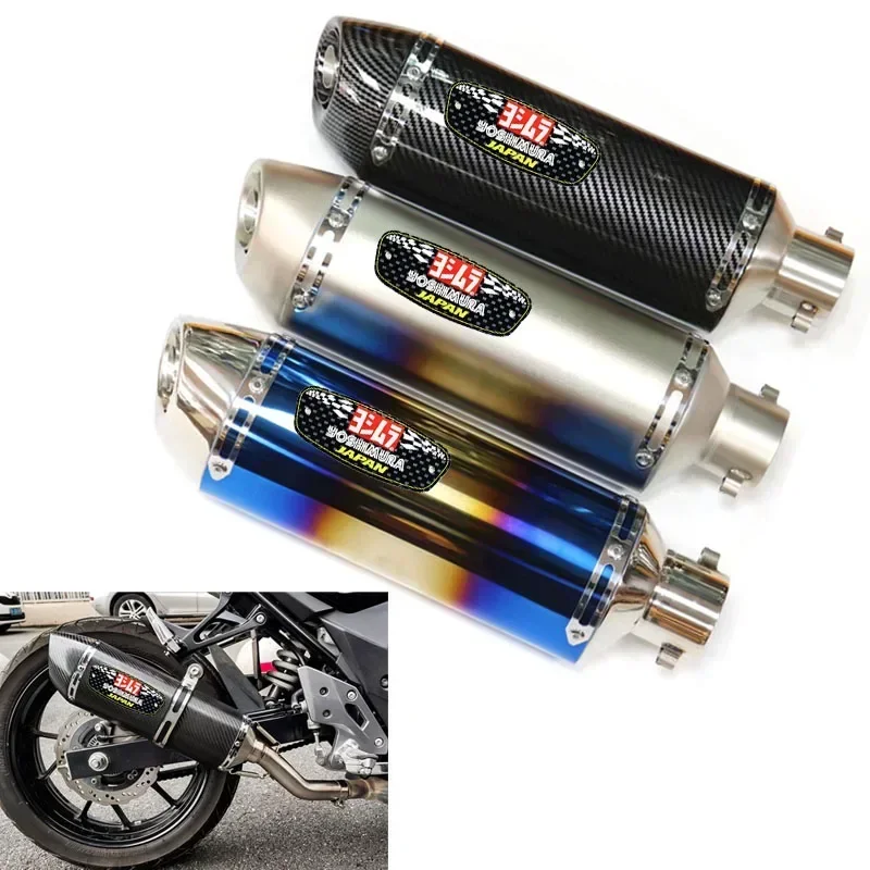 CHMotor stainless steel  Motorcycle Exhaust Muffler Pipe 250cc 350cc 600cc Escape Moto Tube For Nmax Tmax530 Msx125 GSR600