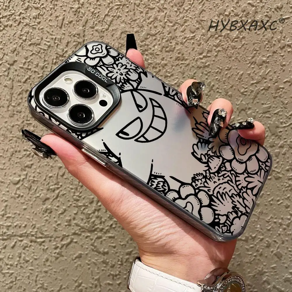 Cute Floral G-Gengar P-Pokemon Phone Case FOR IPhone 17 16 15 Pro MAX 14 13 12 16e 15Pro Plus Shell 17Air Silver Shell IMD Cover view 3