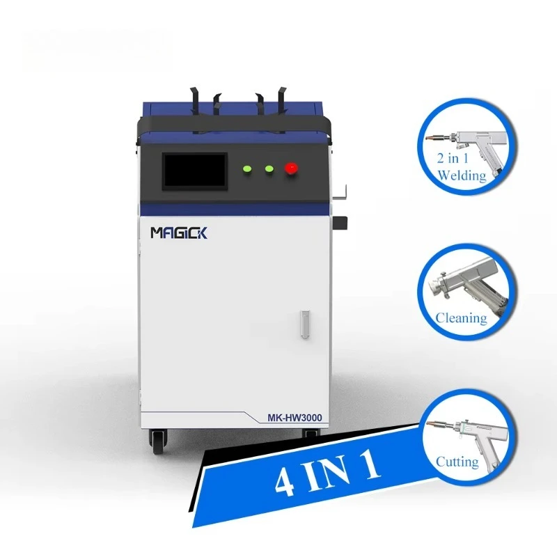Máquina de solda a laser portátil 1500W 3000W Soldador a laser 4 em 1 Máquina de solda a laser