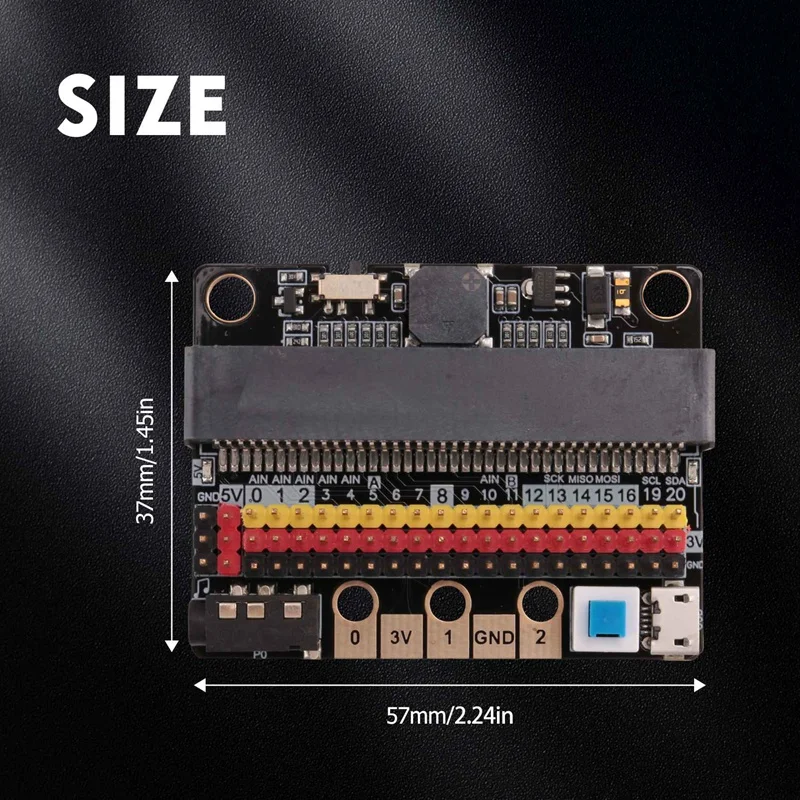 Плата расширения Micro-Bit IOBIT V2.0, адаптер, щиток с зуммером для программирования графики BBC Micro:Bit Kids Python