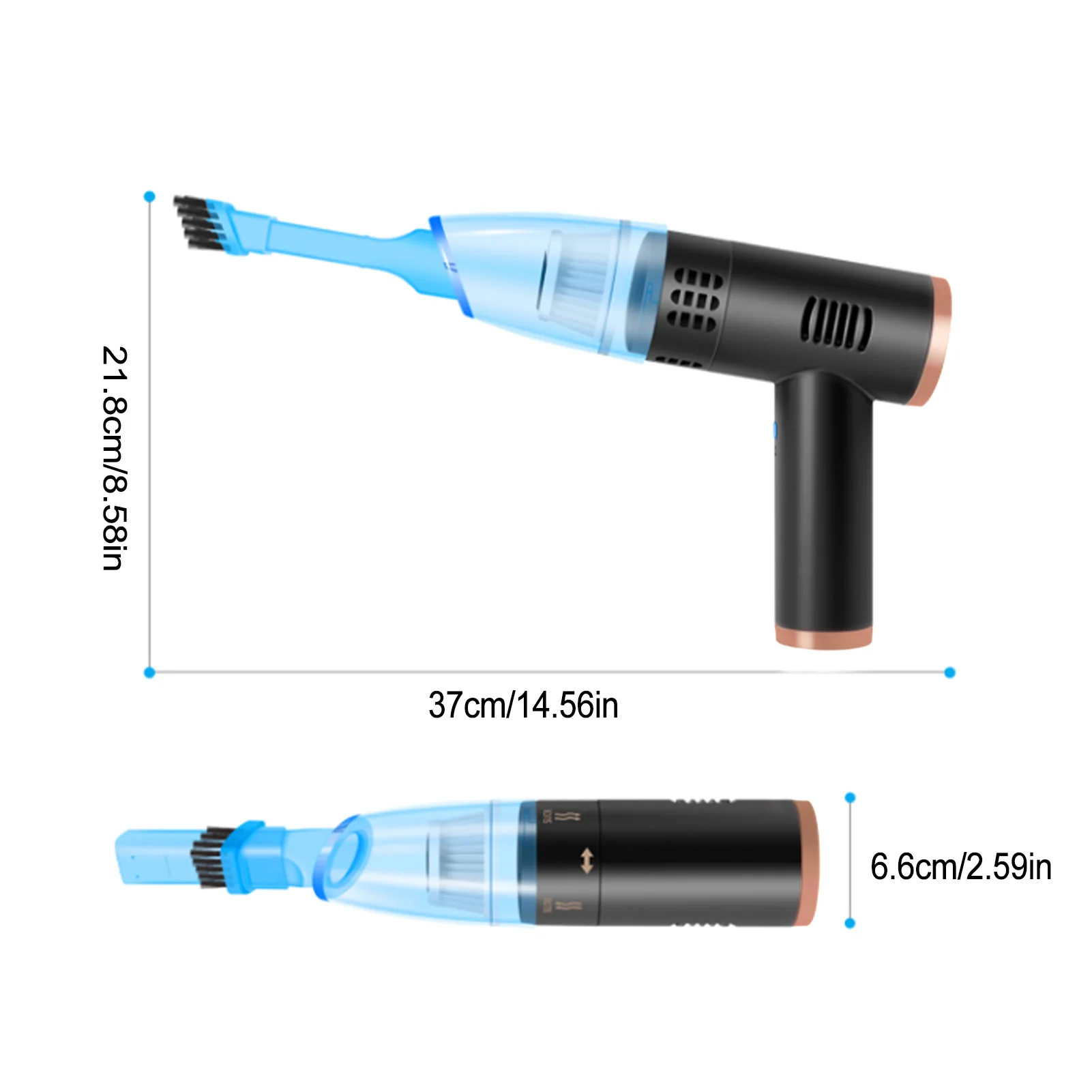 Aspirador de polvo inalámbrico recargable, limpiador de teclado de aire, soplador de aire portátil, Mini aspiradora para