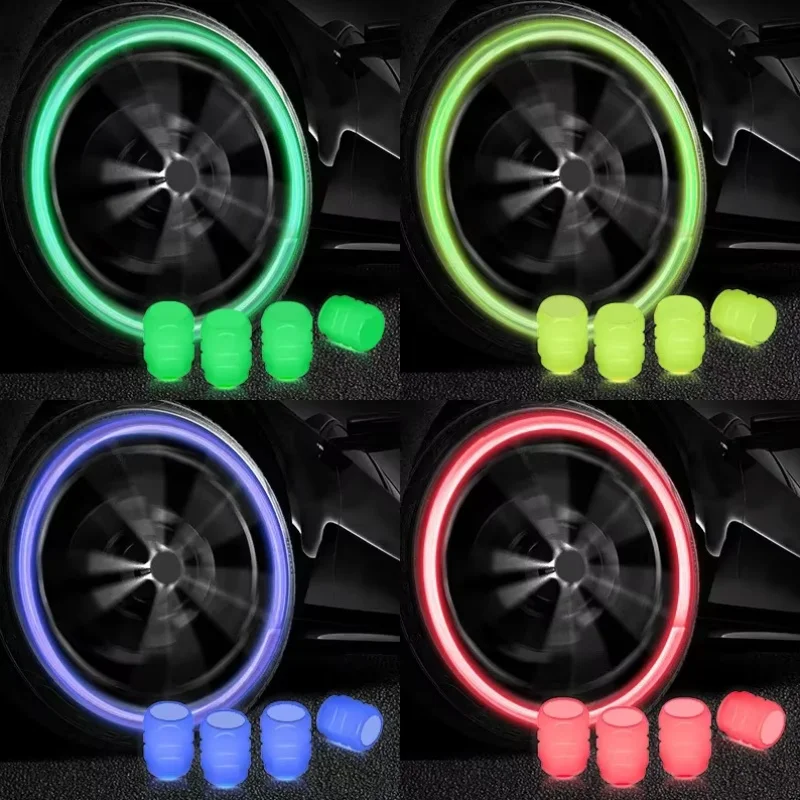 Luminous Night Glowing Motorcycle Wheel Tyre Valve Caps Decors Tracer 9 Gt Suzuki Gsxr 600 Fz1 Tmax Fz6 Cbr650f Yamaha  Universa