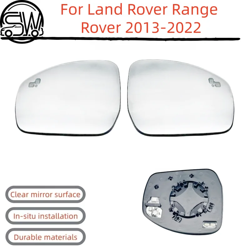 For Land Rover Range Rover 2013‑2022 Rearview Mirror Glass With Blind Spot, With Heating US Spec.