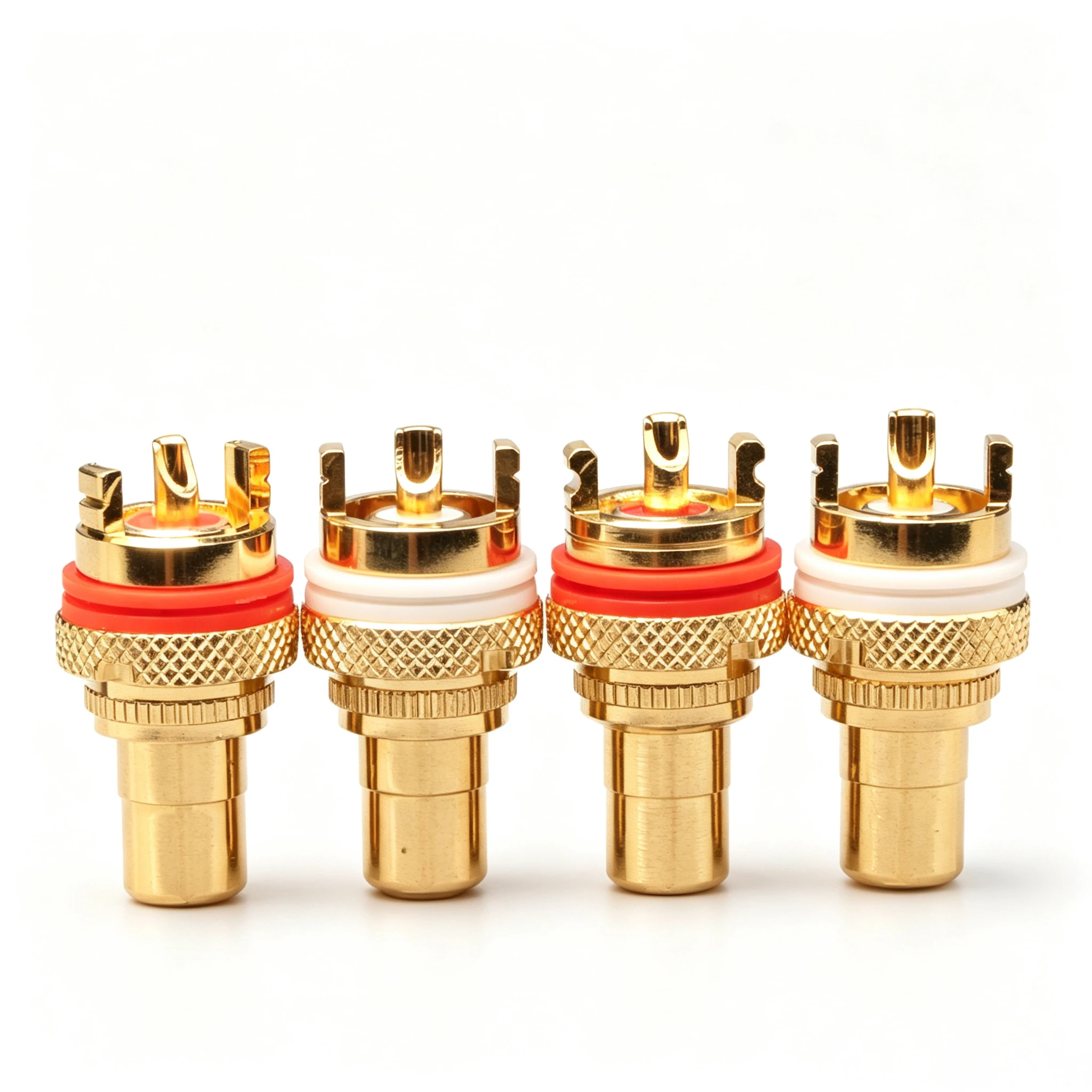RCA Terminal Socket Female RCA Socket Audio Video Coaxial Connector Nickel Free 24K Gold Plated Panel Chassis Mount