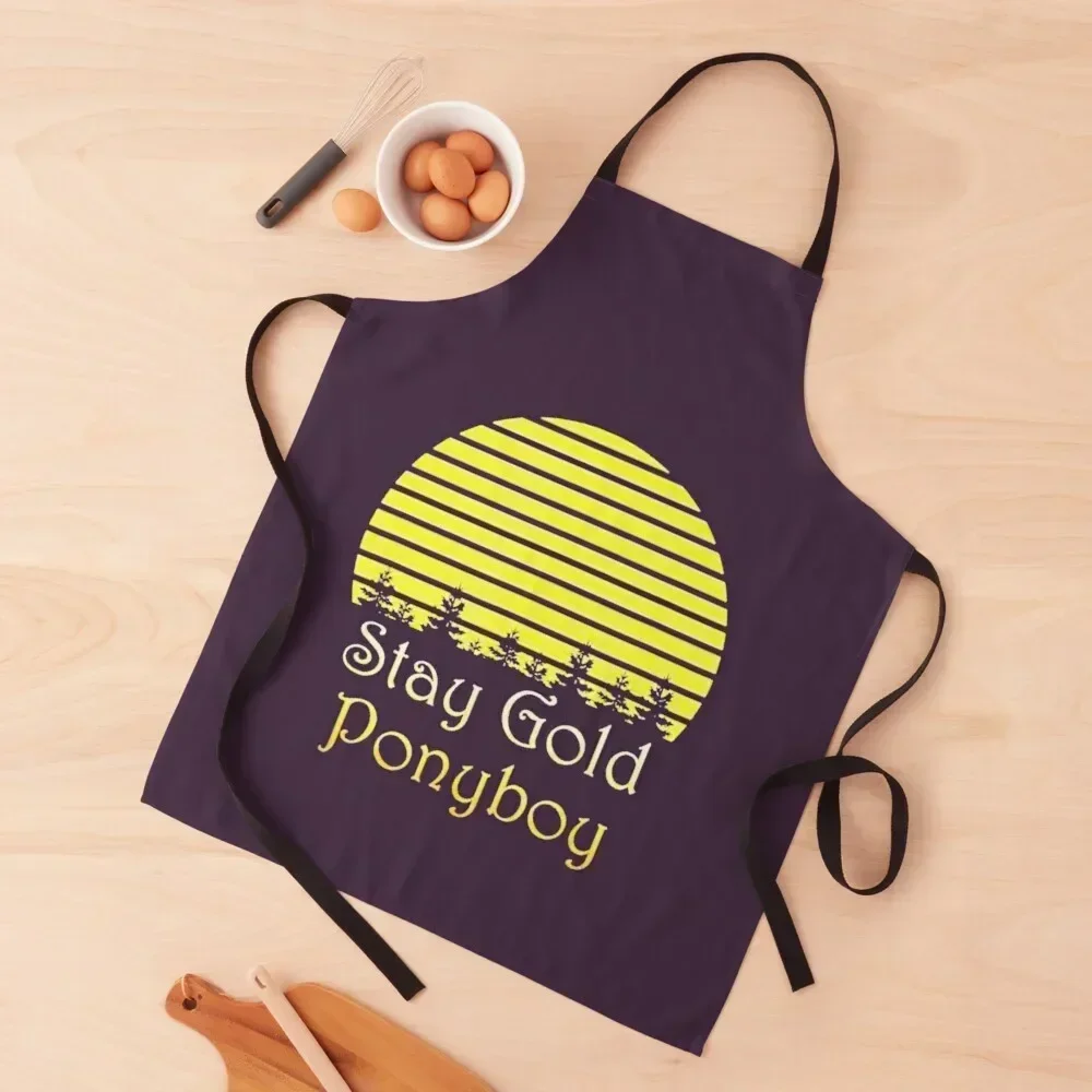 

Stay Gold Ponyboy Vintage Apron Chef jacket men Kitchen Apras For Women Cooking Clothes Customizable Apron