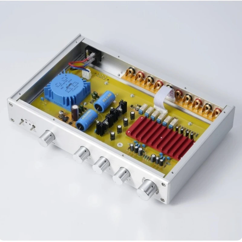 FV-2024 Class A Preamplifier 3 Band Treble Mid Bass Control 4 Way Analog Input HiFi Preamp