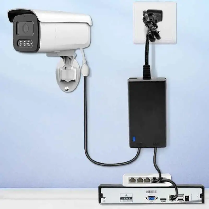 Adaptor PoE 24V/1A & 48V/0.5A – Injektor Daya untuk Router, Repeater & PoE Splitter (Colokan AS)