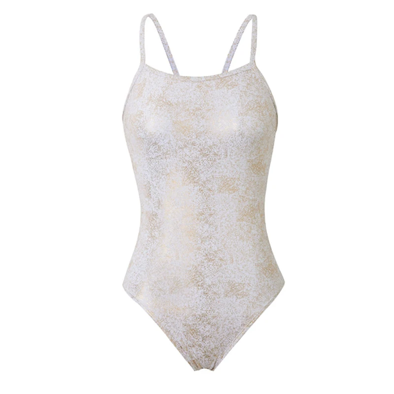 gloss Golden Flash tight Little goldfish swimsuit Training Sports racing swimming bodysuit