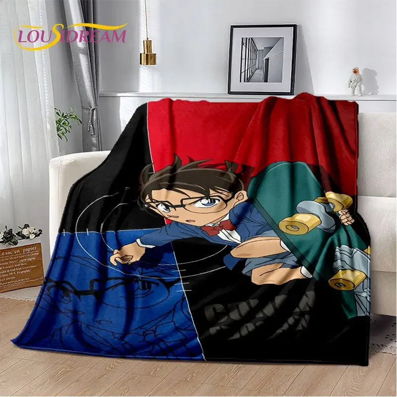 Detective Conan Cartoon Anime Soft Plush Blanket,Flannel Blanket Throw Blanket for Living Room Bedroom Bed Sofa Picnic Cover 3D