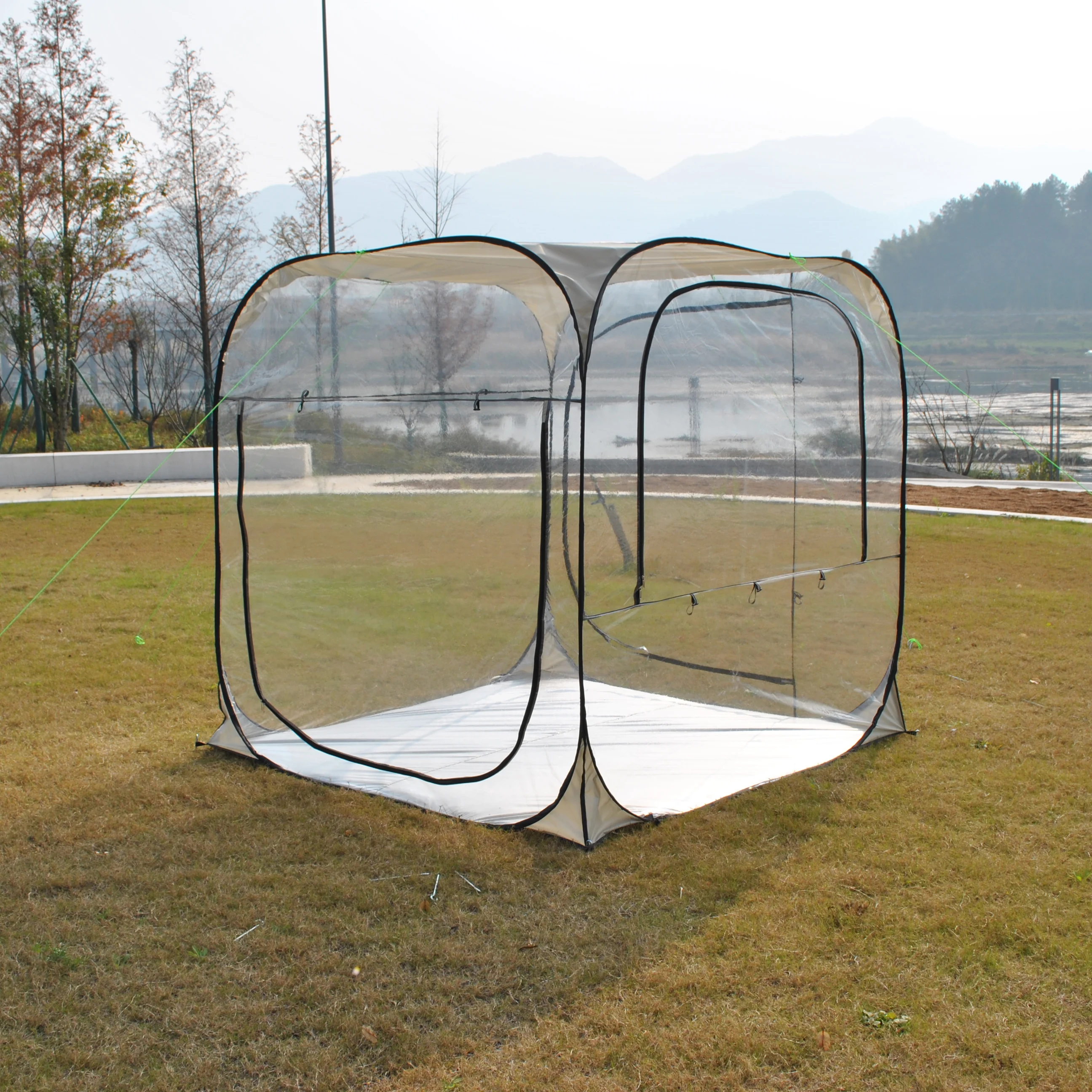 

Альтанка для патио, прозрачная комната из ПВХ, всплывающая уличная палатка-альтанка на четыре человека, простая установка и водонепроницаемая прозрачная палатка, спортивная палатка из ПВХ