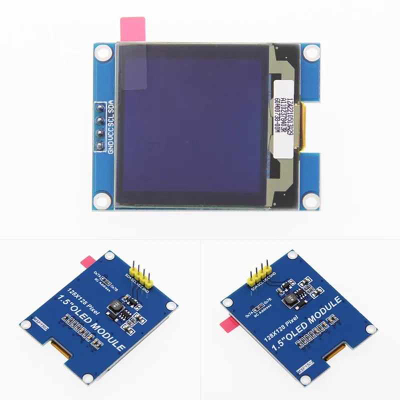 1.5 inch OLED module display SH1107 Driver chip 128*128 IIC I2C interface support UNO for 51 STM32 P22101 P22102