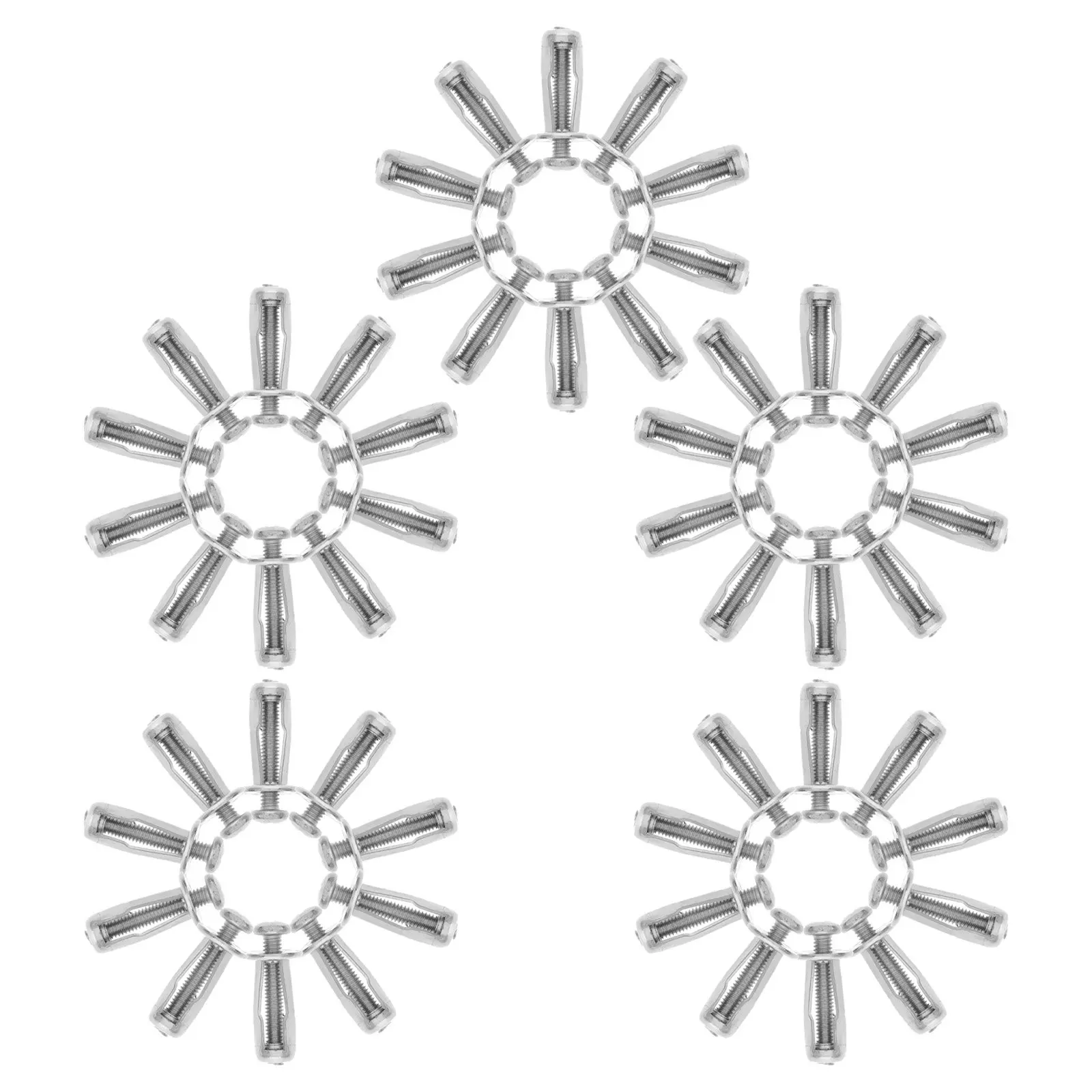 50Pcs Petal Expansion Screw Anchor Bolts M4x25mm Metal Expansion Bolts for Hollow Walls Drywall Concrete Brick Fixing Fastening