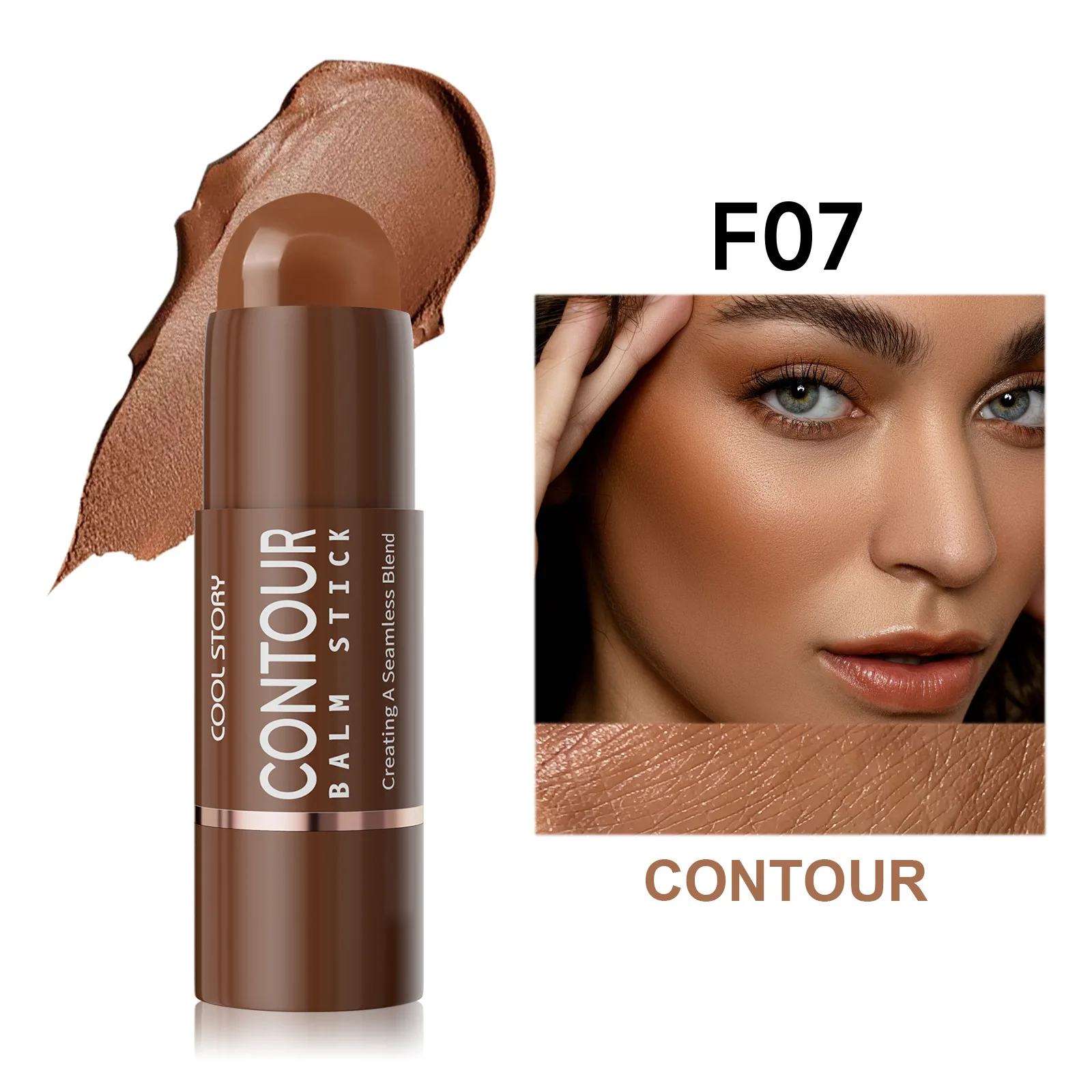 Seznica Diego Facial Contouring Stick Contouring Stick Antik Bronze Farbe Textmarker Rouge Stick Nasenschattenstift Make-up-Werkzeug Kosmetik