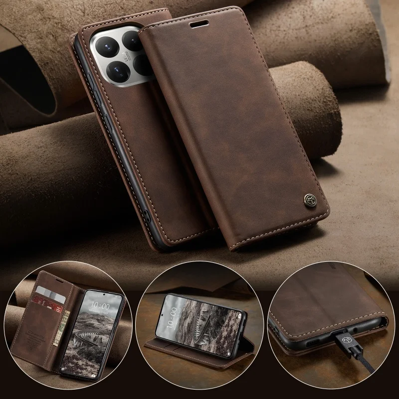 CaseMe Retro Magnetische Flip PU Leder Telefon Fall für Xiaomi 15 15Pro MI15T Pro Brieftasche Abdeckung Telefon Coque Xiaomi 15T Pro 15 Ultra
