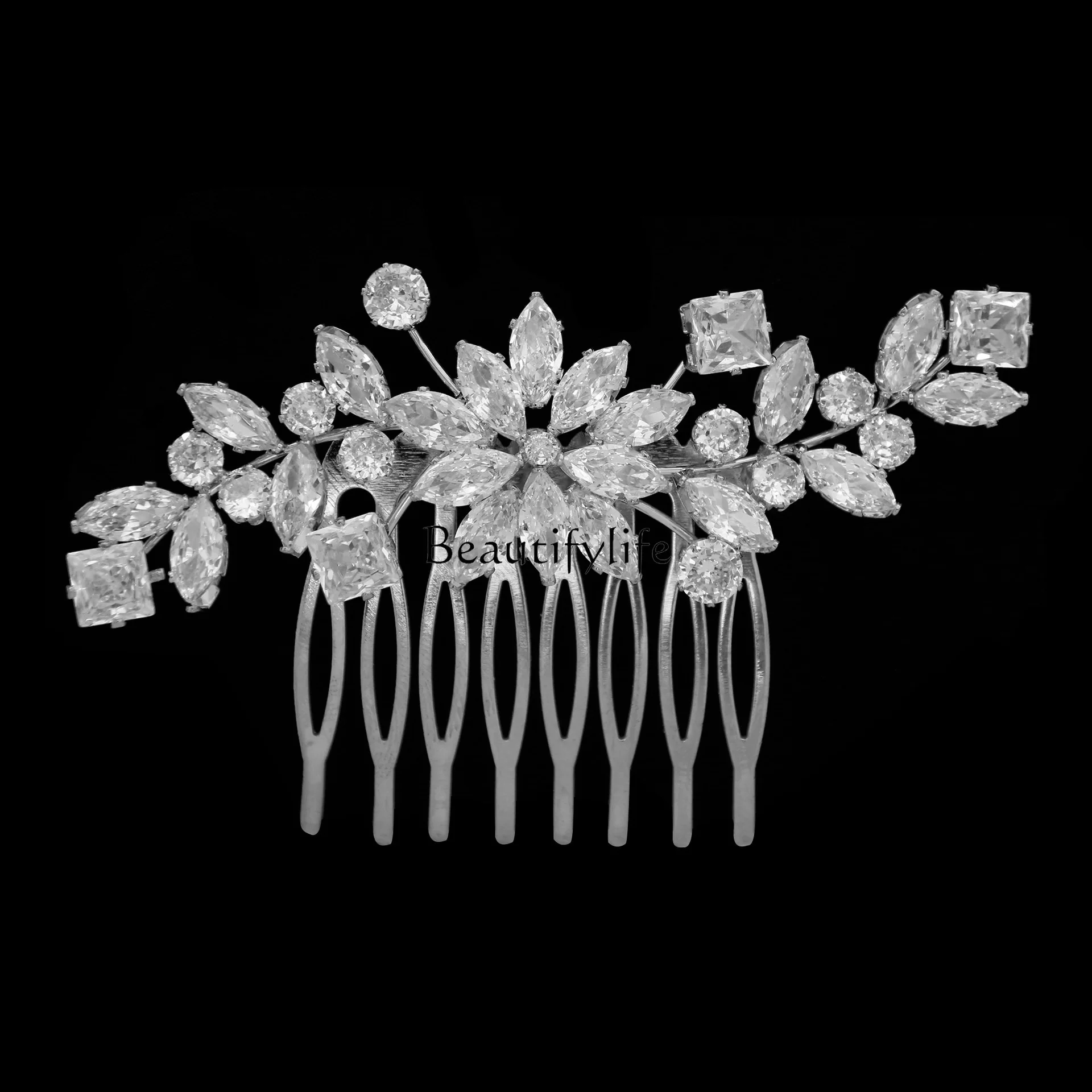 

European, American and Korean versions of bridal hair accessories, princess crown wedding headgear, zircon hair comb