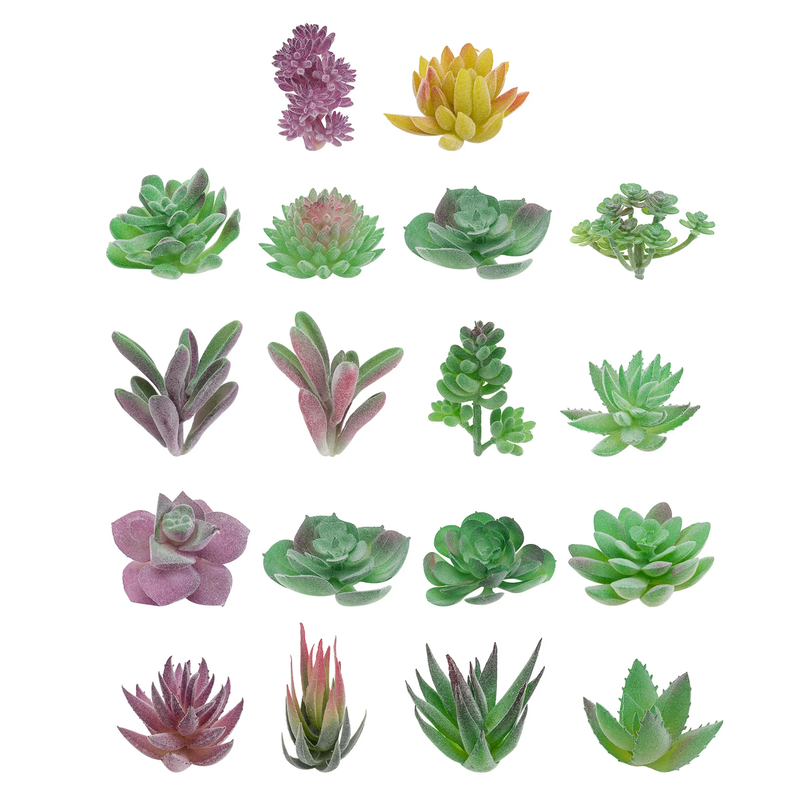 

18Pcs Fake Succulents Set Long Lasting Material Realistic Appearance Easy to Use DIY Project Artificial Succulent DIY Decor