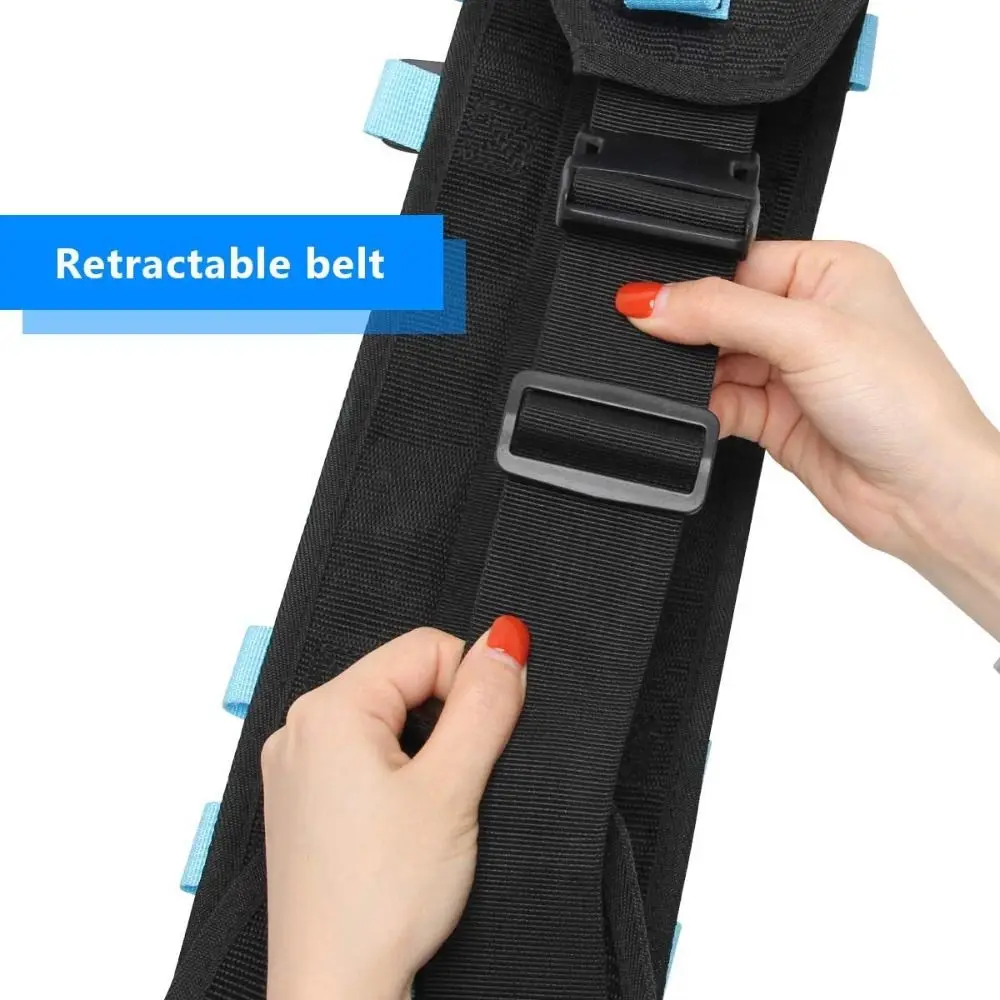 

Adjustable Elderly Gait Belt Breathable with 7 Handles Walking Assist Aid Quick Release Buckle Non Slip Support