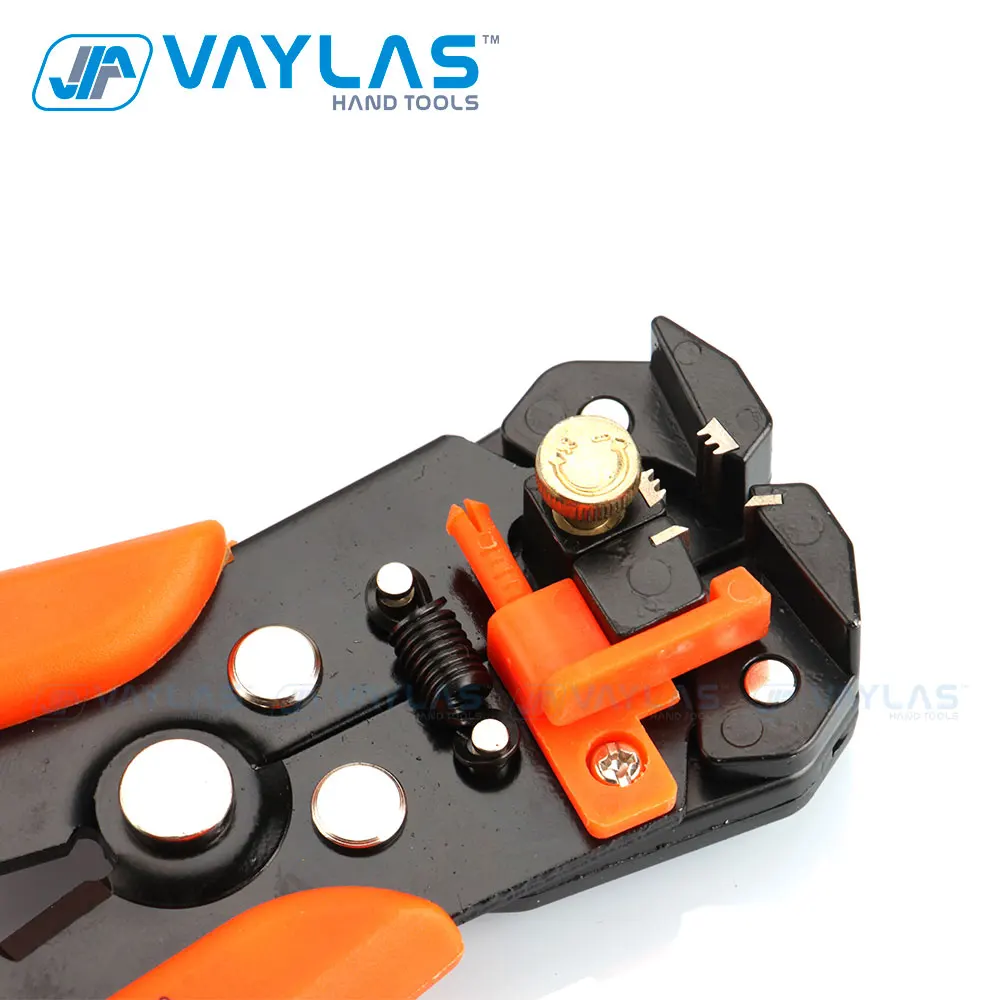 VAYLAS 5 in 1 Auto Wire Stripper Crimper Cable Cutter Self-Adjusting with Cushion Handle Grip Multifunctional Stripping Tools