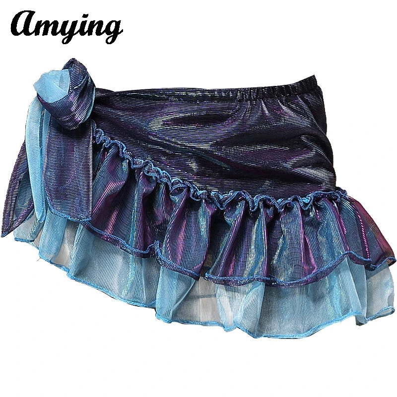 النساء الرقص الشرقي ممارسة وشاح الورك شبكة كشكش أسفل الورك تنورة مثير وشاح الخصر تنورة الرقص فئة التدريب وشاح الورك تنورة