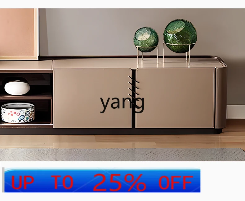 

LMM Stone Plate Coffee Table TV Cabinet Combination Simple Large and Small Apartment Type High-End Living Room Floor Cabinet