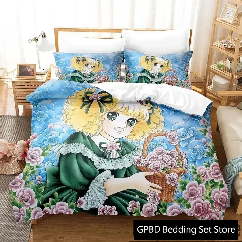 

3D Print Manga Candy Anime Bedding Set Boys Girls Twin Queen King Size Duvet Cover Pillowcase Bed boys Adult Home Textileextile